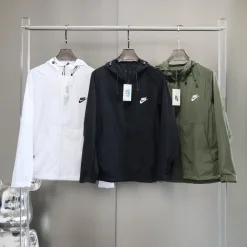 Premium Qualität Nike Jacken Schwarz Seide Casual Luxury