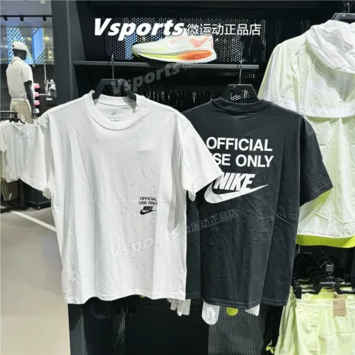 Premium Qualität Nike T-Shirt Schwarz Baumwolle Logo Luxus