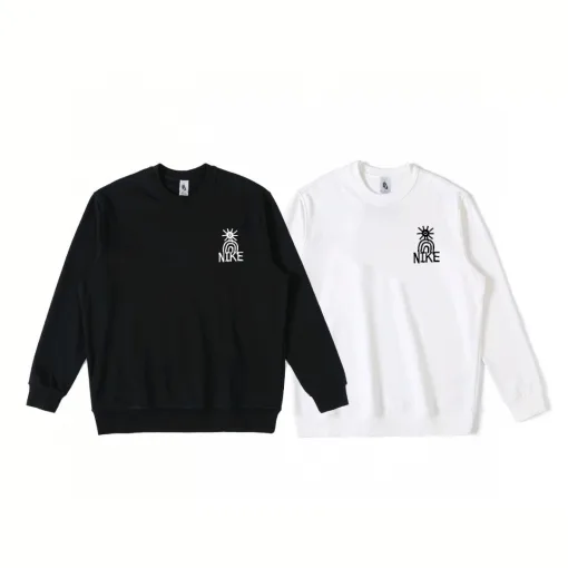 Hochwertiger Nike Hoodie aus schwarzer Baumwolle im klassischen Stil