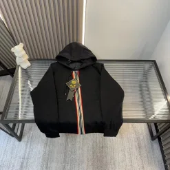 Premium Burberry Mantel Gestreift Luxus