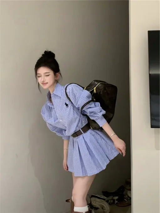 Premium Qualität Ralph Lauren Hemd Blau Bestickt Luxus