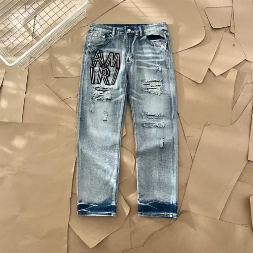 Premium Qualität Ami Hose Schwarz Leder Streifen Luxus