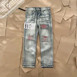 Premium Qualität Ami Jeans Rosa Leder Klassischer Stil