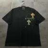 Luxus Chrome Hearts Kurzarm Schwarz Baumwolle Print Style