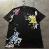 Luxus Louis Vuitton Kurzarm Schwarz Baumwolle Print Stil