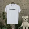 Hochwertige Burberry Kurzarm Weiß Baumwolle Logo Luxus