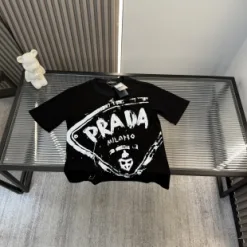 Premium Prada Kurzarm-Logo-Kollektion