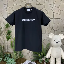 Bestseller Burberry Kurzarm-Logo-Kollektion aus schwarzer Baumwolle