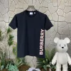 Hochwertiges Burberry Kurzarm-Logo-Shirt aus schwarzer Baumwolle
