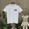 Premium Burberry Kurzarm Weiß Baumwolle Solid Kollektion
