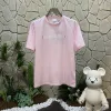 Premium Burberry Kurzarm Rosa Baumwolle Logo Luxus