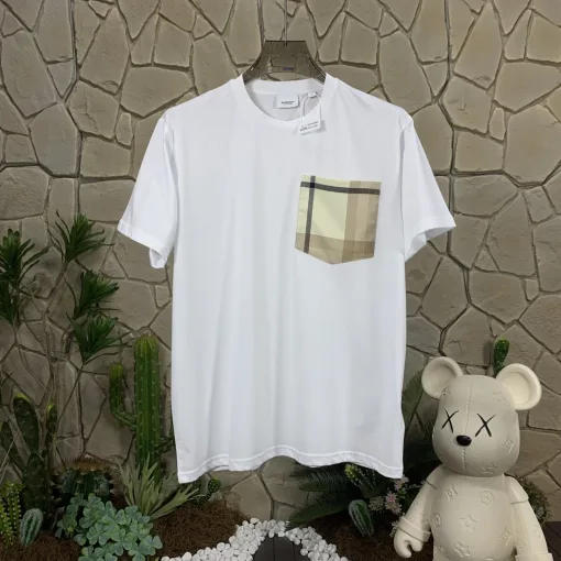 Hochwertige Burberry Kurzarm-Kollektion aus weißer Baumwolle