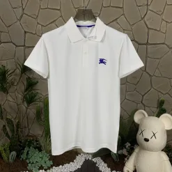 Luxuriöse Burberry Kurzarm-Logo-Kollektion aus weißer Baumwolle
