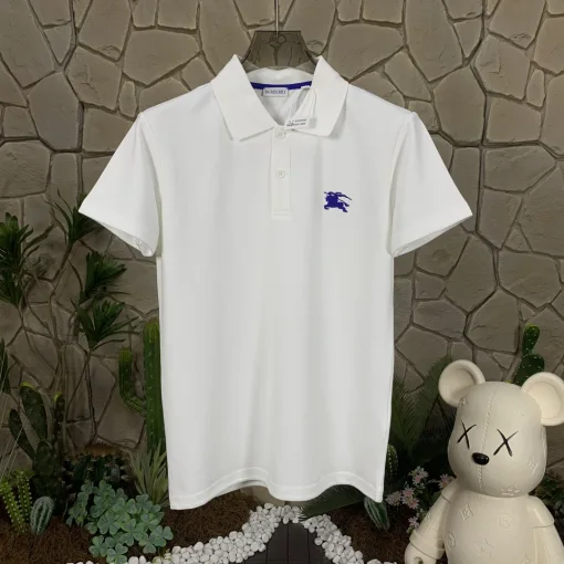Luxuriöse Burberry Kurzarm-Logo-Kollektion aus weißer Baumwolle