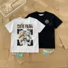 Luxus Off-White Kurzarm Weiß Baumwolle Washed Style