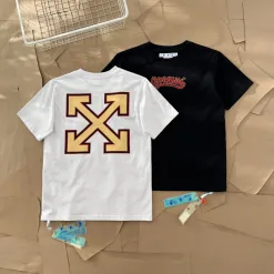 Luxus Off-White Kurzarm-Kollektion aus gewaschener weißer Baumwolle