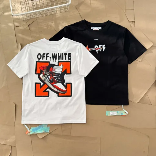 Luxus Off-White Kurzarm-Kollektion aus gewaschener weißer Baumwolle