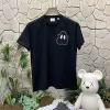 Luxus Burberry Kurzarm Schwarz Baumwolle Solid Kollektion