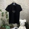 Premium Burberry Kurzarm-Kollektion aus schwarzer Baumwolle mit Stickerei