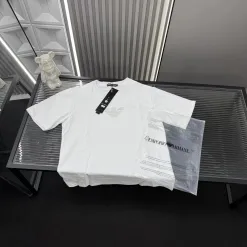 Premium Qualität Armani Kurzarm Weiß Logo Luxus