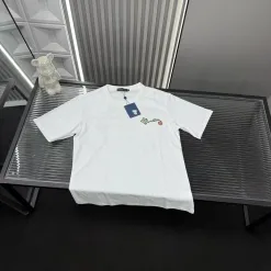 Luxus Louis Vuitton Kurzarm Weiß Strass Luxus