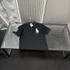 Hochwertige Ralph Lauren Kurzarm-Kollektion mit schwarzer Stickerei