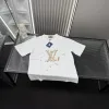 Premium Louis Vuitton Kurzarm Weiß bestickt Stil