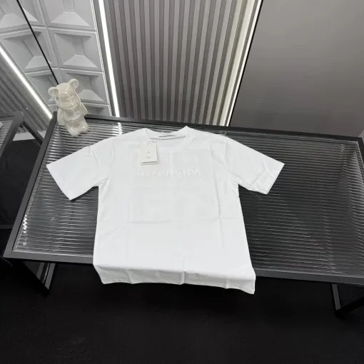 Luxus Givenchy Kurzarm Weiß bestickt Stil