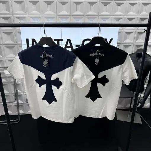 Meistverkaufte Chrome Hearts Kurzarm Weiß Bestickt Luxus