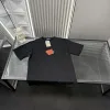 Premium Balenciaga Kurzarm Schwarz Bestickt Luxus