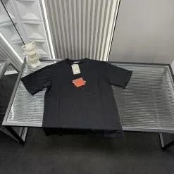 Premium Balenciaga Kurzarm Schwarz Bestickt Luxus
