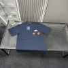 Premium Qualität Louis Vuitton Kurzarm Navy Bestickt Luxus