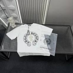 Meistverkaufte Chrome Hearts Kurzarm Weiß Print Style