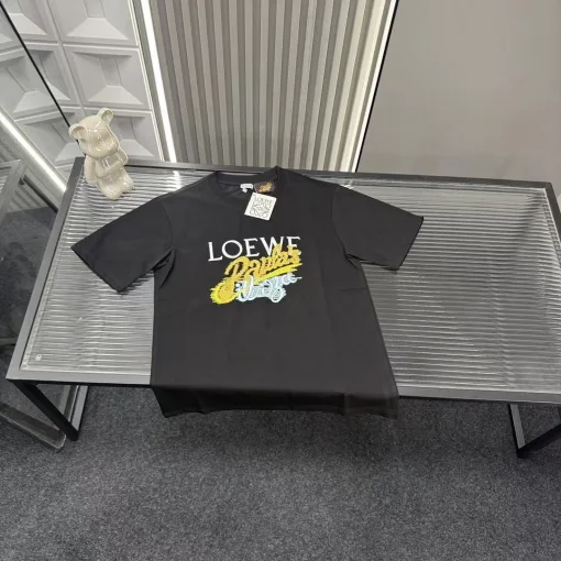 Premium Qualität Loewe Kurzarm Black Logo Kollektion