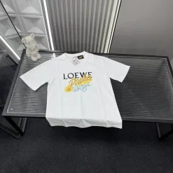 Premium Loewe Kurzarm Weiß Logo Style