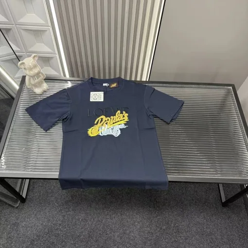 Premium Qualität Loewe Kurzarm Navy Logo Luxus