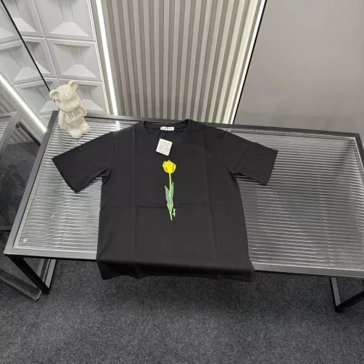 Premium Loewe Kurzarm Schwarz Leder Luxus