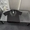 Premium Qualität Chrome Hearts Kurze Ärmel Schwarz Strass Luxus