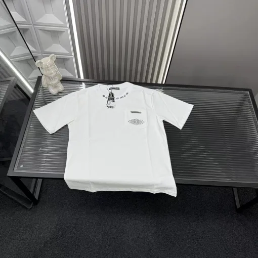Premium Qualität Chrome Hearts Kurzarm Weißes Logo Luxus