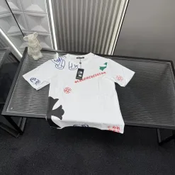 Meistverkaufte Chrome Hearts Kurzarm Weiß Print Style