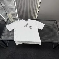 Luxus Chrome Hearts Kurzarm Weiß Bestickte Kollektion