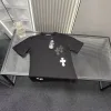 Hochwertige Chrome Hearts Kurzarm-Kollektion aus schwarzem Leder mit Stickerei