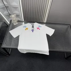 Premium Chrome Hearts Kurzarm Weiß Bestickte Kollektion