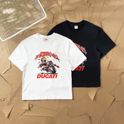 Luxus Supreme Kurzarm Weiß Print Style
