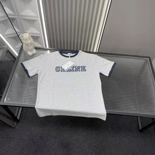 Luxus Celine Kurzarm Grau Kollektion