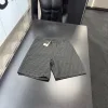 Premium Fendi Shorts Schwarzer Denim Jacquard Luxus