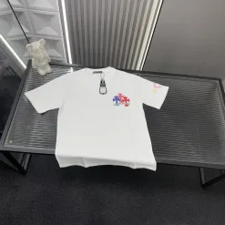 Hochwertige Chrome Hearts Kurzarm-Kollektion mit weißem Druck
