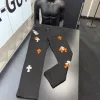 Meistverkaufte Chrome Hearts Hose Schwarz Bestickt Luxus