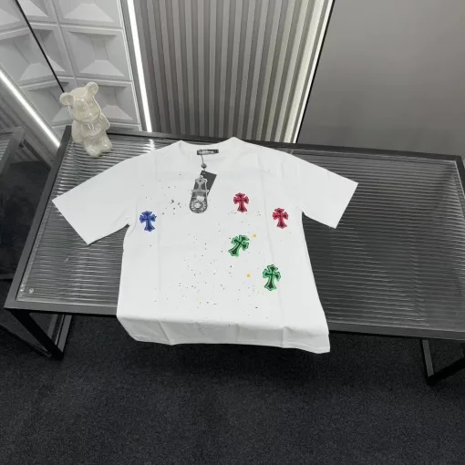 Luxus Chrome Hearts Kurzarm Weiß Luxus