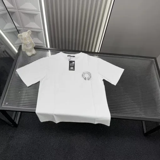 Luxus Chrome Hearts Kurzarm Weiß Stickerei Kollektion